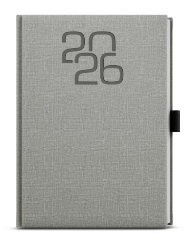 Týdenní diář - Oskar - Fabric - A5 - šedá