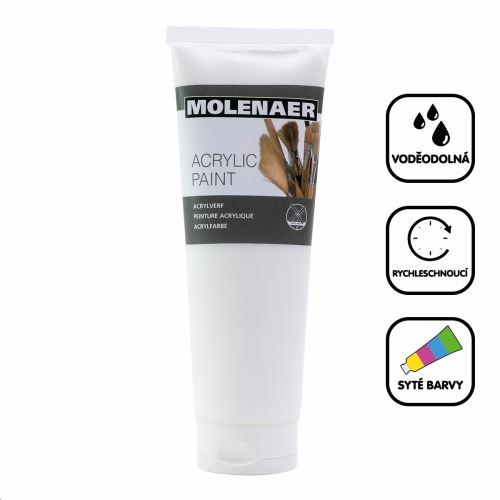 CREALL Molenaer akrylová barva Molenaer, 250 ml, bílá (2)