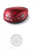 COLOP Stamp Mouse R 30 - barva ruby - otisk pr. 30 mm - polštářek černý