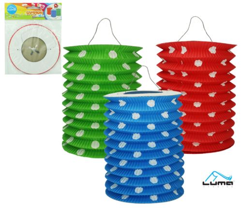 Lampión válec puntík roztahovací 15 cm - mix barevný