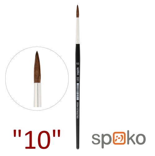 SPOKO Štětec vlasový, kulatý, velikost 10 (5)