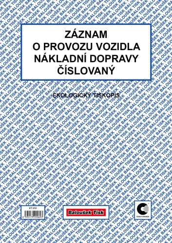 Záz. o prov.voz. nák.dopr. A4 čísl.