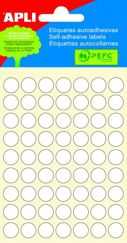 APLI Samolepicí etikety průměr 10 mm, 6 listů [378 ks]