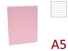 KARTON P+P Kroužkový záznamník A5, PVC PASTELINY, 4 kroužky, náplň 100 listů - růžový
