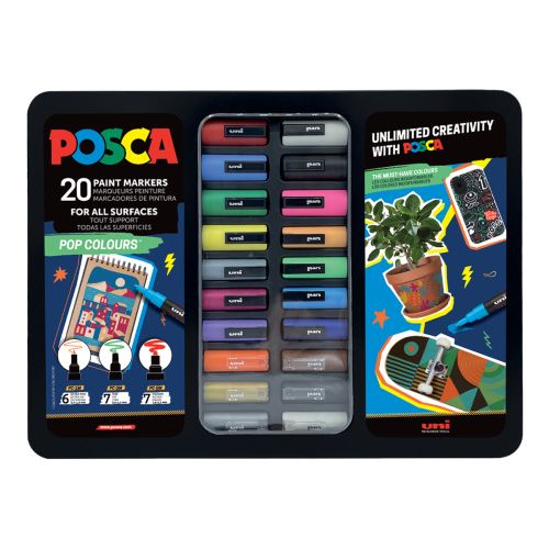 UNI POSCA POP sada 20 ks Akrylových popisovačů