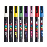 UNI PC-3M POSCA Sada Akrylových popisovačů 0,9-1,3 mm zakulacený [8 ks] - mix barev