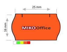 Etikety cenové CONTACT - oblé, 25 x 16 mm - oranžové signální