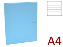 KARTON P+P Kroužkový záznamník A4, PVC PASTELINY, 4 kroužky, náplň 100 listů - modrý