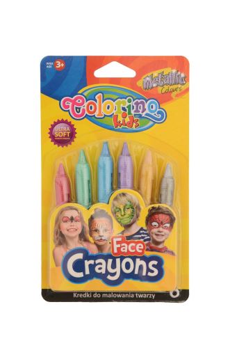 COLORINO Barvy na obličej - metalické, sada 6 barev