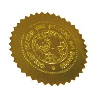 COLOP Nalepovací reliéfní etiketa, stříbrná (250 ks v 1 roli) průměr 55 mm