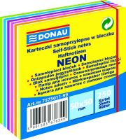 DONAU Samolepicí bloček, 50 x 50 mm, 250 listů - 6 barev