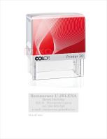 COLOP Printer 30 - bílé - kompletní razítko - polštářek červený