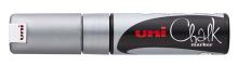 UNI PWE-8K Chalk Marker Křídový popisovač 8 mm - stříbrný
