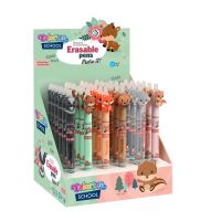 COLORINO Gumovatelné pero LIŠTIČKY 0,5 mm -  modrá náplň - mix barev (1)