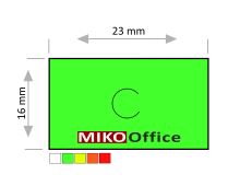 Etikety cenové MOTEX 23 x 16 mm - zelené signální