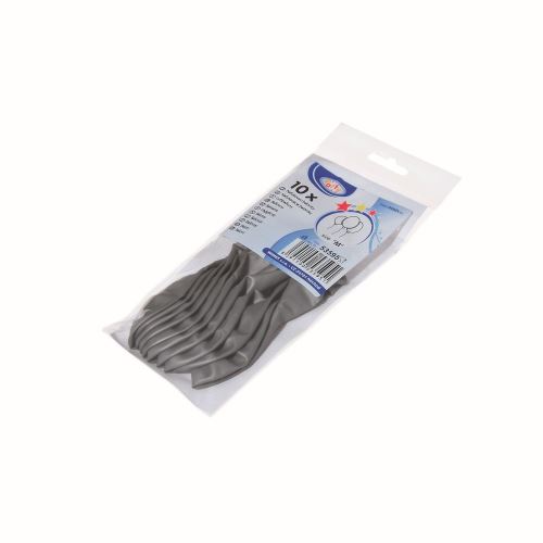 WIMEX Nafukovací balónky 250 mm "M" - stříbrné (10 ks)