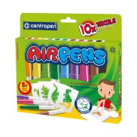 CENTROPEN 1539/10 Foukací fixy sada na textil - 10 barev (1)