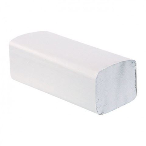 LINTEO - Průmyslový ručník Z-Z 3000 ks Satin (100% celulóza) - 2 vrstvý - bílý