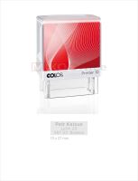 COLOP Printer 10 - bílé - kompletní razítko - polštářek červený