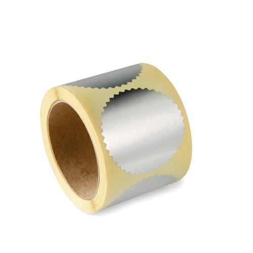 COLOP Nalepovací reliéfní etiketa, stříbrná (250 ks v 1 roli) průměr 55 mm (3)