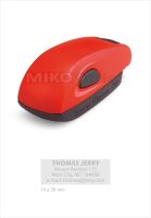 COLOP Stamp Mouse 20 - barva červená - otisk 14 x 38 mm - polštářek modrý