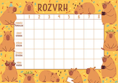 Rozvrh hodin Kapybary