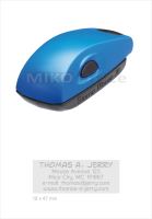 COLOP Stamp Mouse 30 - barva modrá - otisk 18 x 47 mm - polštářek černý