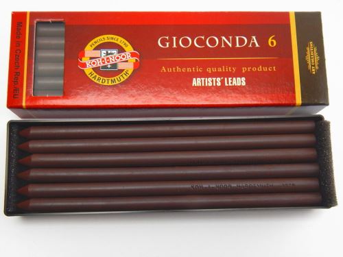 KOH-I-NOOR Umělecké tuhy sada 4373 hnědá GIOCONDA - 6 ks