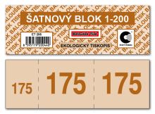 Šatnové bloky 1-200 čísel - hnědá