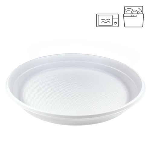 Talíř kulatý PP 22 cm (opakovaně použitelný) - [100ks]