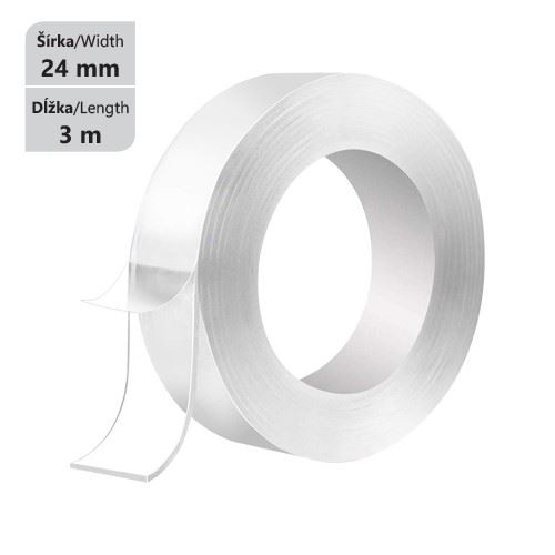 Nano páska lepící oboustranná, 3 m x 2,4 cm